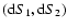 $({\rm d}S_1,{\rm d}S_2)$