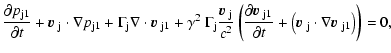 $\displaystyle \frac{\partial p_{\rm j1}}{\partial t} + \mbox{{\boldmath$v$ }}_{...
...$v$ }}_{\rm j} \cdot \nabla
\mbox{{\boldmath$v$ }}_{\rm j1}\right)\right) = 0 ,$