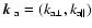 $\mbox{{\boldmath$k$ }}_{\rm a} = (k_{\rm a\perp}, k_{\rm a\parallel})$