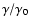 $\gamma /\gamma _0$