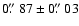 $0\hbox{$.\!\!^{\prime\prime}$ }87 \pm 0\hbox{$.\!\!^{\prime\prime}$ }03$