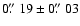 $0\hbox{$.\!\!^{\prime\prime}$ }19 \pm 0\hbox{$.\!\!^{\prime\prime}$ }03$