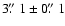 $3\hbox{$.\!\!^{\prime\prime}$ }1 \pm 0\hbox{$.\!\!^{\prime\prime}$ }1$