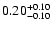 $\rm0.20^{+0.10}_{-0.10}$