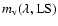 $m_{\rm v}(\lambda, {\rm LS})$