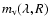 $m_{\rm v}(\lambda,R)$