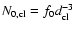 $N_{\rm
{0,cl}}= f_0 d_{\rm cl}^{-3}$