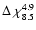 $\Delta~\chi^{4.9}_{8.5}$