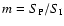 $m=S_{\rm
P}/S_{\rm I}$