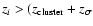 $z_{i} > (z_{\rm cluster} + z_{\sigma }$