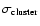 $\sigma _{\rm cluster}$