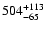 $\rm 504_{-65}^{+113}$