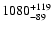 $\rm 1080_{-89}^{+119}$