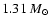 $1.31~ M_\odot$