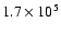 $1.7 \times 10^5$