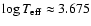 $\log T_{{\rm eff}} \approx 3.675$