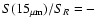 $S(15_{\mu {\rm m}})/S_R=-$