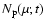 $N_{\rm p}(\mu;t)$