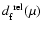 $d_{\rm f}^{\rm ~rel}(\mu)$
