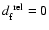 $d_{\rm f}^{\rm ~rel} = 0$