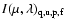 $I(\mu,\lambda)_{\rm q,u,p,f}$