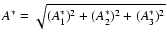 $A^*=\sqrt{(A^*_{\rm {1}})^2+(A^*_{\rm {2}})^2+(A^*_{\rm {3}})^2}$