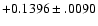 $+0.1396\pm .0090$