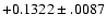 $+0.1322\pm .0087$