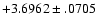 $+3.6962\pm .0705$