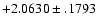 $+2.0630\pm .1793$