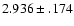 $2.936\pm .174$