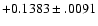 $+0.1383\pm .0091$