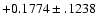 $+0.1774\pm .1238$