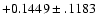 $+0.1449\pm .1183$