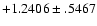$+1.2406\pm .5467$