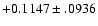 $+0.1147\pm .0936$