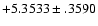 $+5.3533\pm .3590$