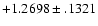 $+1.2698\pm .1321$