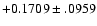 $+0.1709\pm .0959$
