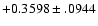 $+0.3598\pm .0944$