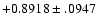 $+0.8918\pm .0947$