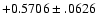 $+0.5706\pm .0626$