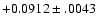 $+0.0912\pm .0043$