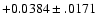 $+0.0384\pm .0171$