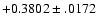 $+0.3802\pm .0172$