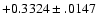 $+0.3324\pm .0147$