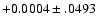 $+0.0004\pm .0493$
