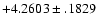 $+4.2603\pm .1829$