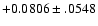 $+0.0806\pm .0548$