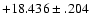 $+18.436\pm .204 $